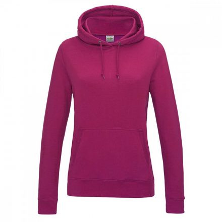 Just Hoods női kapucnis pulóver, college hoodie - hot pink