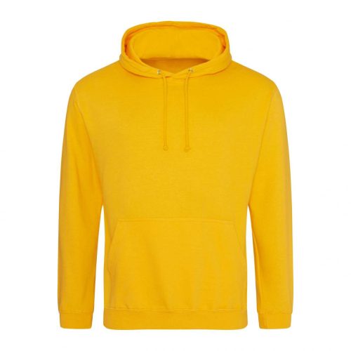 Just Hoods álló kapucnis pulóver, college hoodie, uniszex - aranysárga