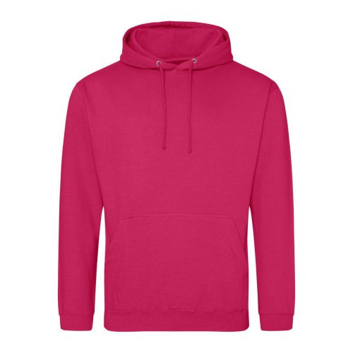 Just Hoods álló kapucnis pulóver, college hoodie, uniszex - hot pink
