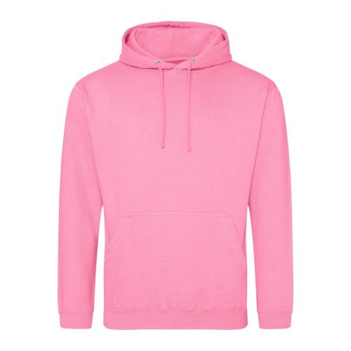 Just Hoods álló kapucnis pulóver, college hoodie, uniszex - pink