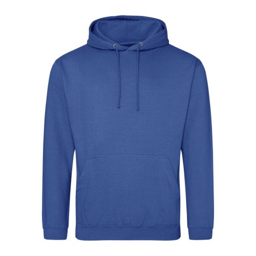 Just Hoods álló kapucnis pulóver, college hoodie, uniszex - royal kék