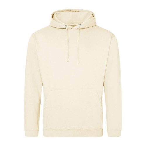 Just Hoods álló kapucnis pulóver, college hoodie, uniszex - vanília