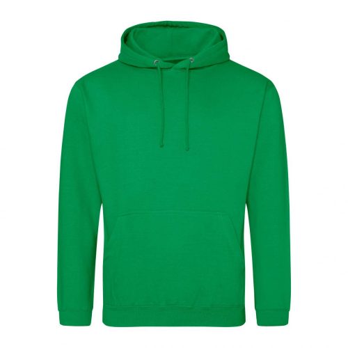 Just Hoods álló kapucnis pulóver, college hoodie, uniszex - zöld