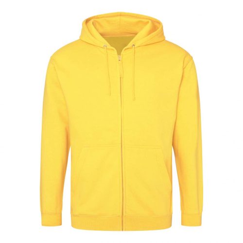 Just Hoods férfi kapucnis cipzáros pulóver, zoodie - sárga