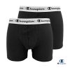 Champion Essential férfi pamut boxer csomag - Black - 2 db