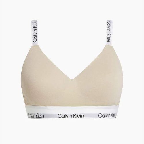Calvin Klein Bralette merevítő nélküli melltartó - bézs