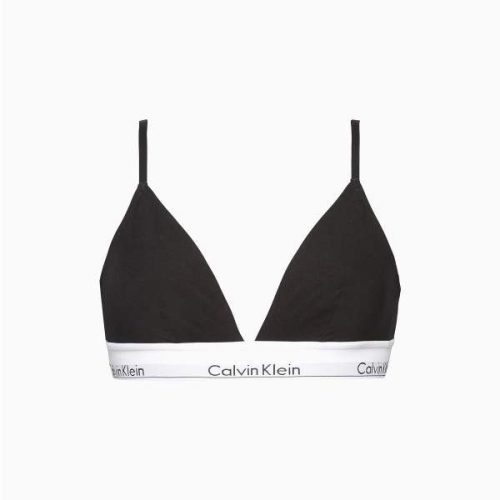 Calvin Klein merevítő nélküli háromszög melltartó - fekete