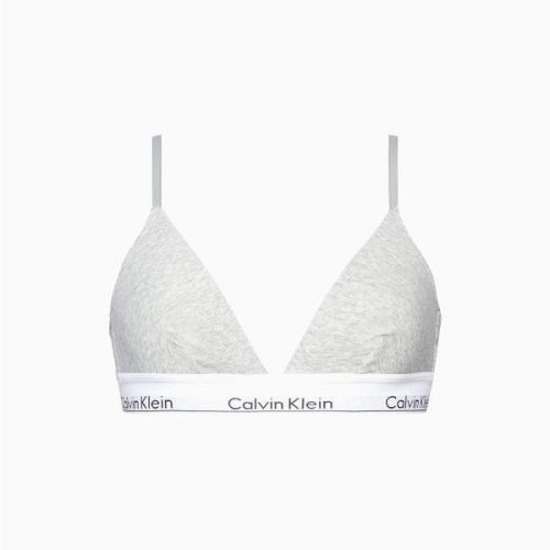 Calvin Klein merevítő nélküli háromszög melltartó - szürke