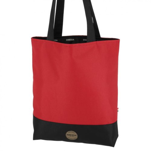 Dressa Bag női shopper táska cipzáros zsebbel - piros