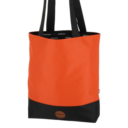 Dressa Bag női shopper táska cipzáros zsebbel - narancssárga