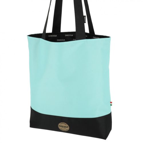 Dressa Bag női shopper táska cipzáros zsebbel - vízkék