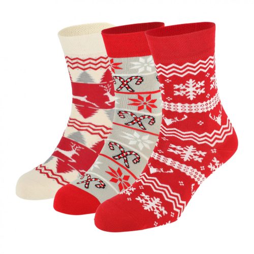 Dressa Xmas pamut karácsonyi mintás zokni csomag - 3 pár