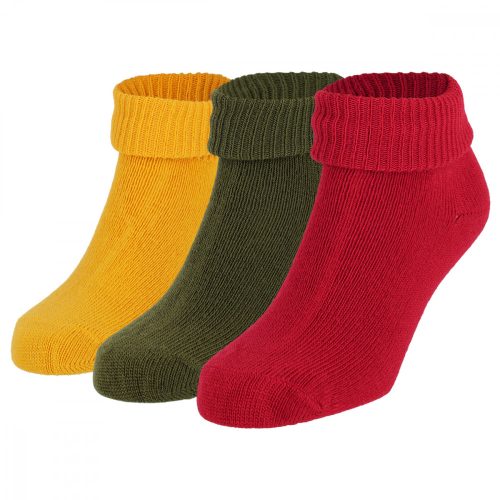 Dressa Warm színes bokacsizma zokni - 3 pár
