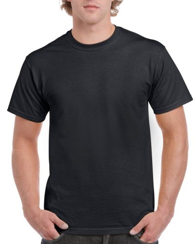 Gildan klasszikus környakas pamut póló, uniszex - fekete