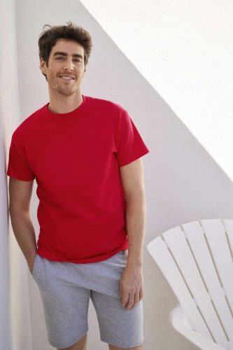 Gildan klasszikus környakas pamut póló, uniszex - piros