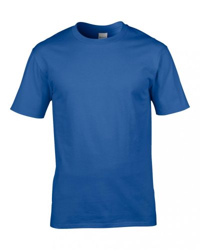 Gildan karcsúsított környakas pamut póló, uniszex - royal kék