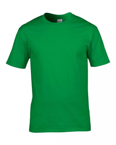 Gildan karcsúsított környakas pamut póló, uniszex - zöld