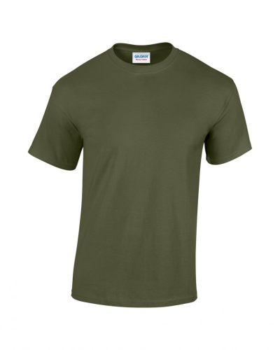 Gildan klasszikus környakas pamut póló, uniszex - military-zöld