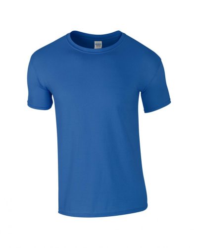 Gildan karcsúsított környakas pamut póló, uniszex - royal kék