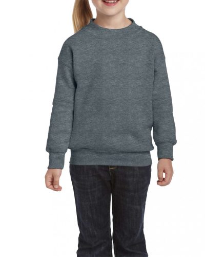 Gildan környakas gyermek pulóver, uniszex - hangaszürke