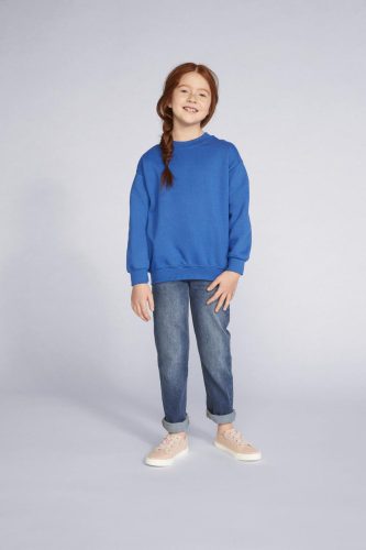 Gildan környakas gyermek pulóver, uniszex - royal kék