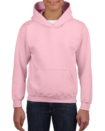 Gildan kapucnis gyerek pulóver, uniszex -halvány rózsaszín