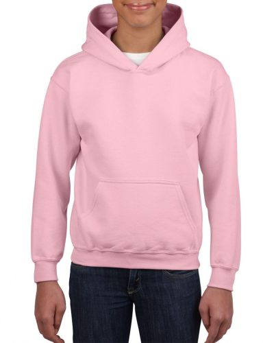 Gildan kapucnis hosszúujjú gyerek pulóver, uniszex - pink