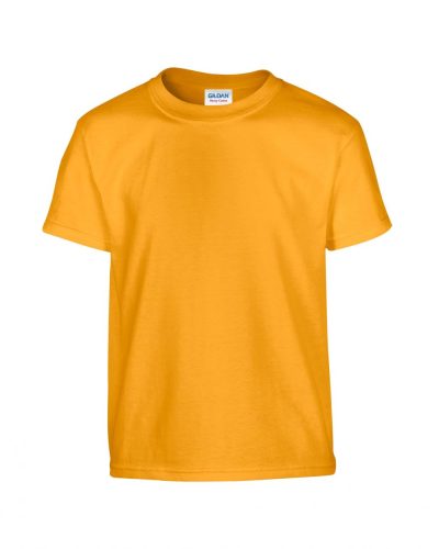 Gildan környakas rövidujjú gyerek póló - aranysárga
