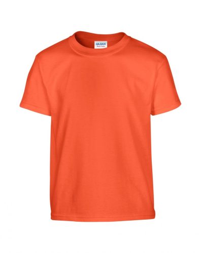 Gildan környakas rövidujjú gyerek póló - narancs