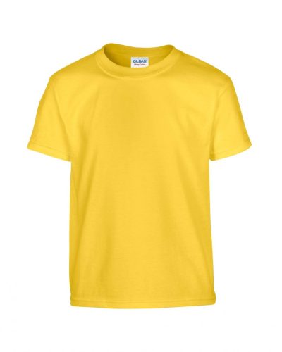 Gildan környakas rövidujjú gyerek póló - sárga, daisy
