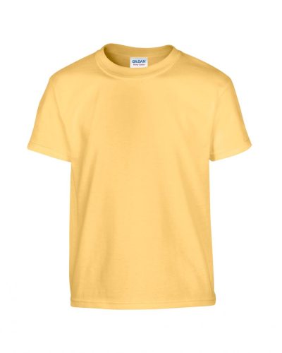 Gildan környakas rövidujjú gyerek póló - pasztellsárga