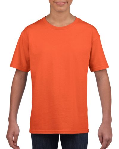 Gildan környakú pamut gyerek póló - narancssárga