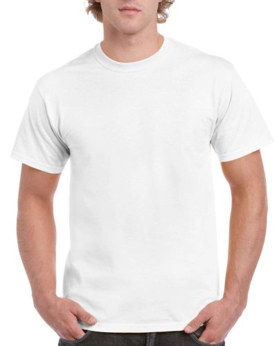 Gildan Hammer rövidujjú környakas uniszex póló - fehér