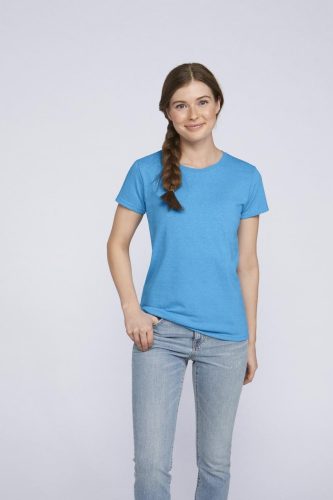Gildan női pamut póló - világoskék