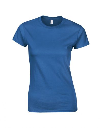 Gildan női testhez álló pamut póló - kék