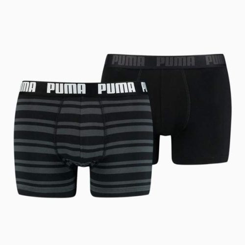 Puma Heritage Stripe férfi pamut boxer - fekete - 2 db