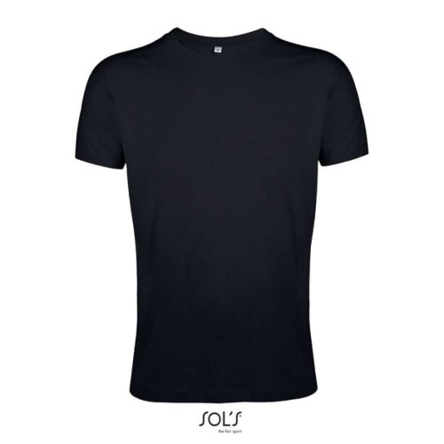 Sol's Regent fit férfi környakú testhezálló póló - fekete