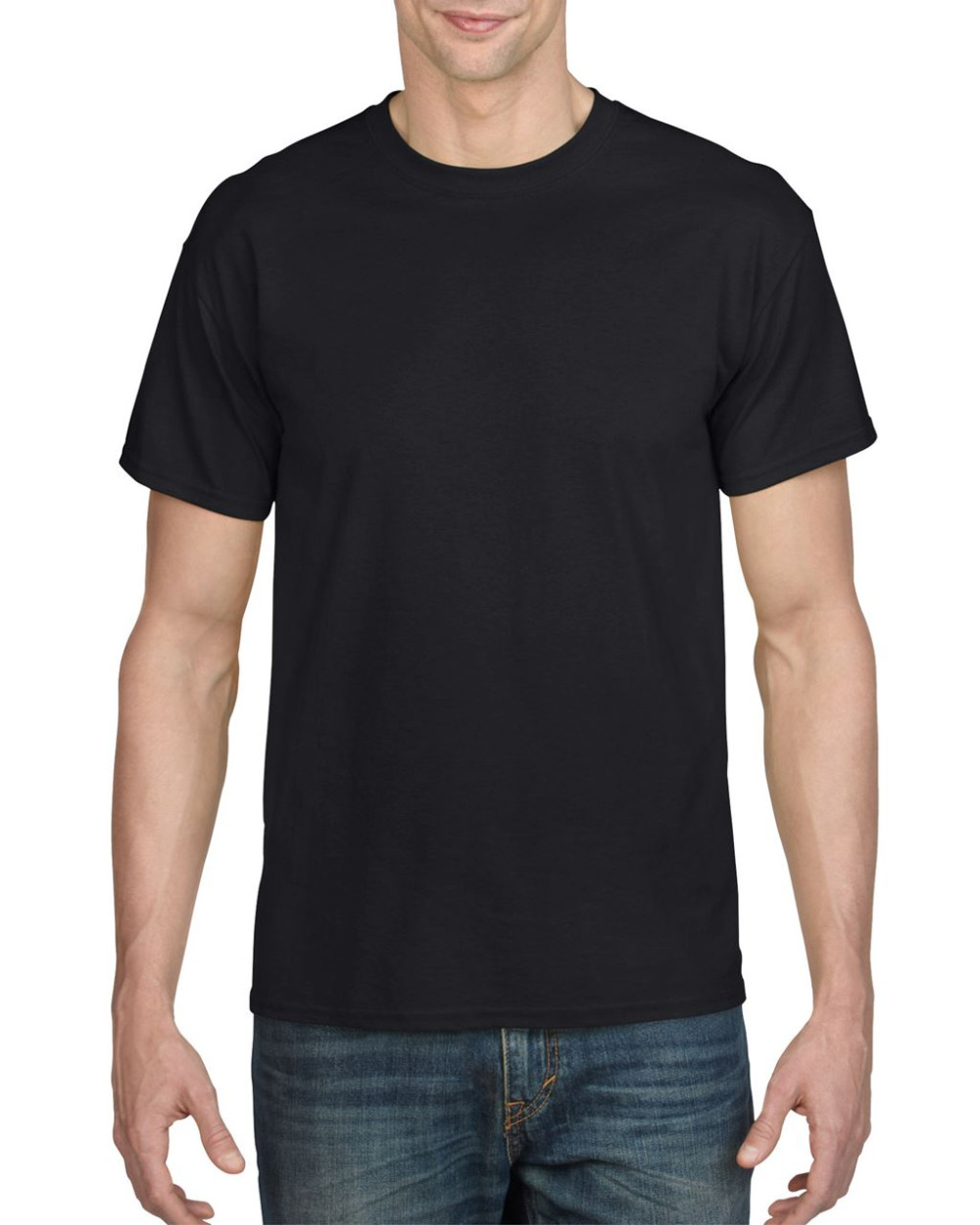 Gildan Dryblend uniszex környakas rövidujjú póló - fekete