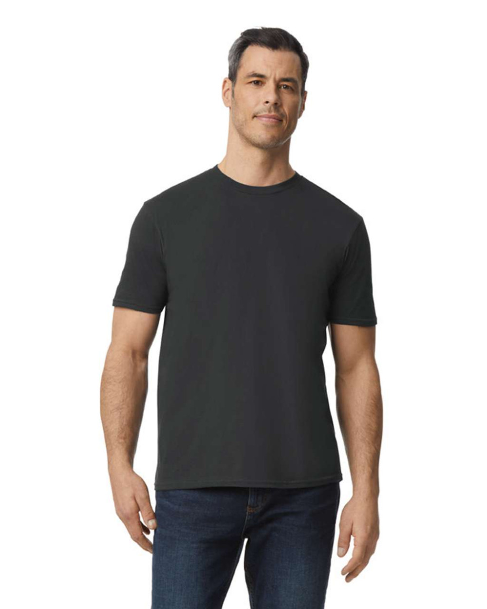 Gildan Softstyle rövidujjú környakas uniszex pamut póló - sötétszürke