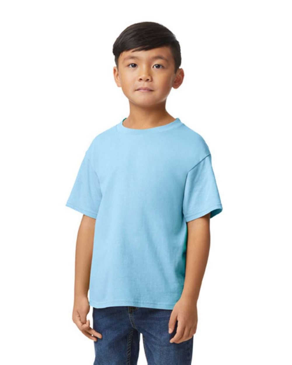 Gildan Softstyle rövidujjú környakas gyerek póló - világoskék