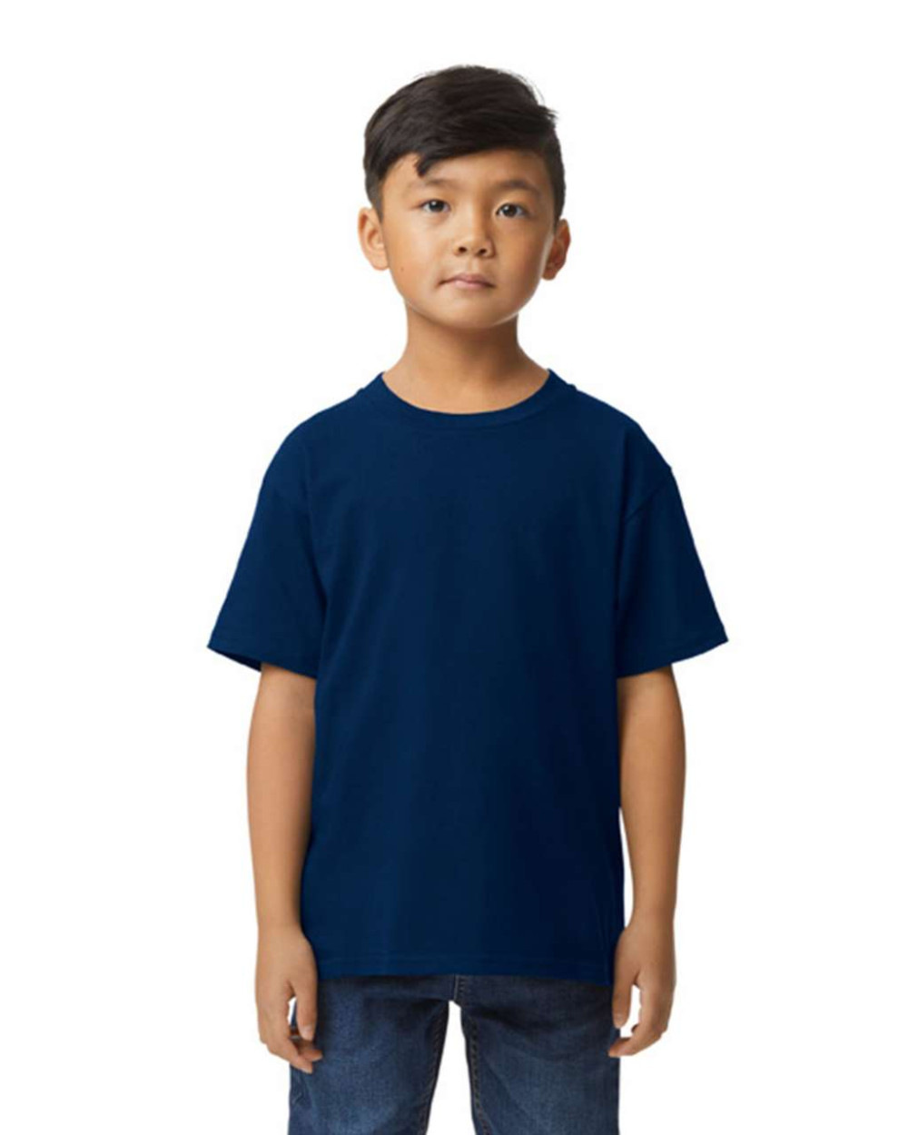 Gildan Softstyle rövidujjú környakas gyerek póló - sötétkék