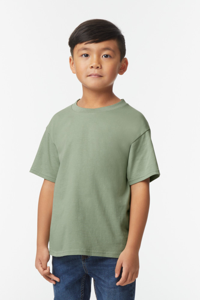 Gildan Softstyle rövidujjú környakas gyerek póló - zöld