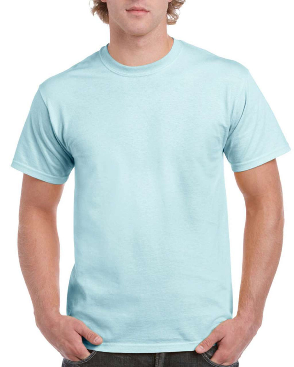 Gildan Hammer rövidujjú környakas uniszex póló - világoskék