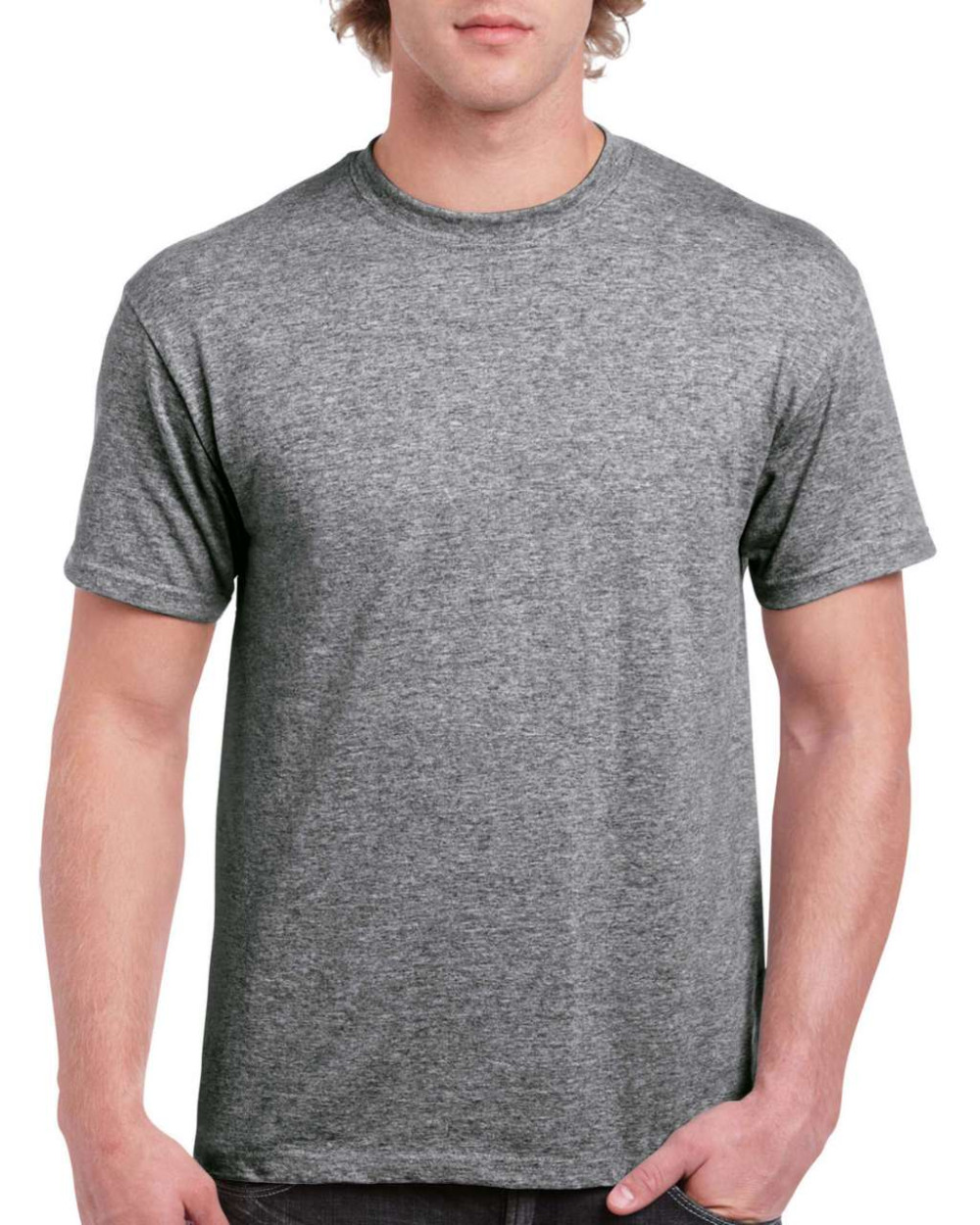 Gildan Hammer rövidujjú környakas uniszex póló - szürke
