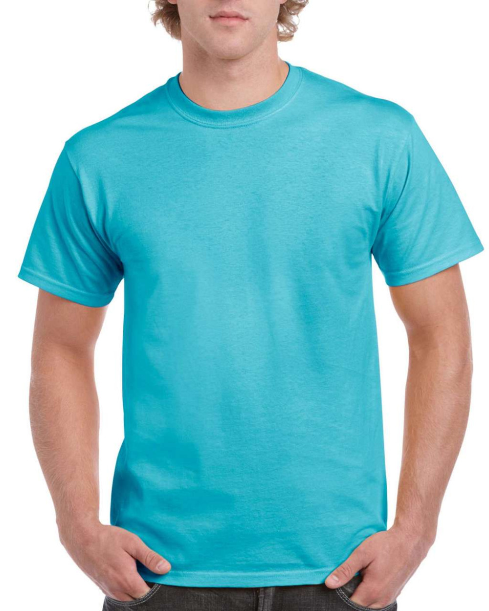 Gildan Hammer rövidujjú környakas uniszex póló - trópusi kék