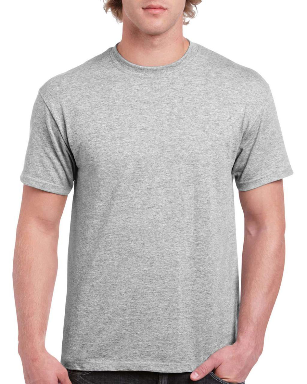 Gildan Hammer rövidujjú környakas uniszex póló - világosszürke