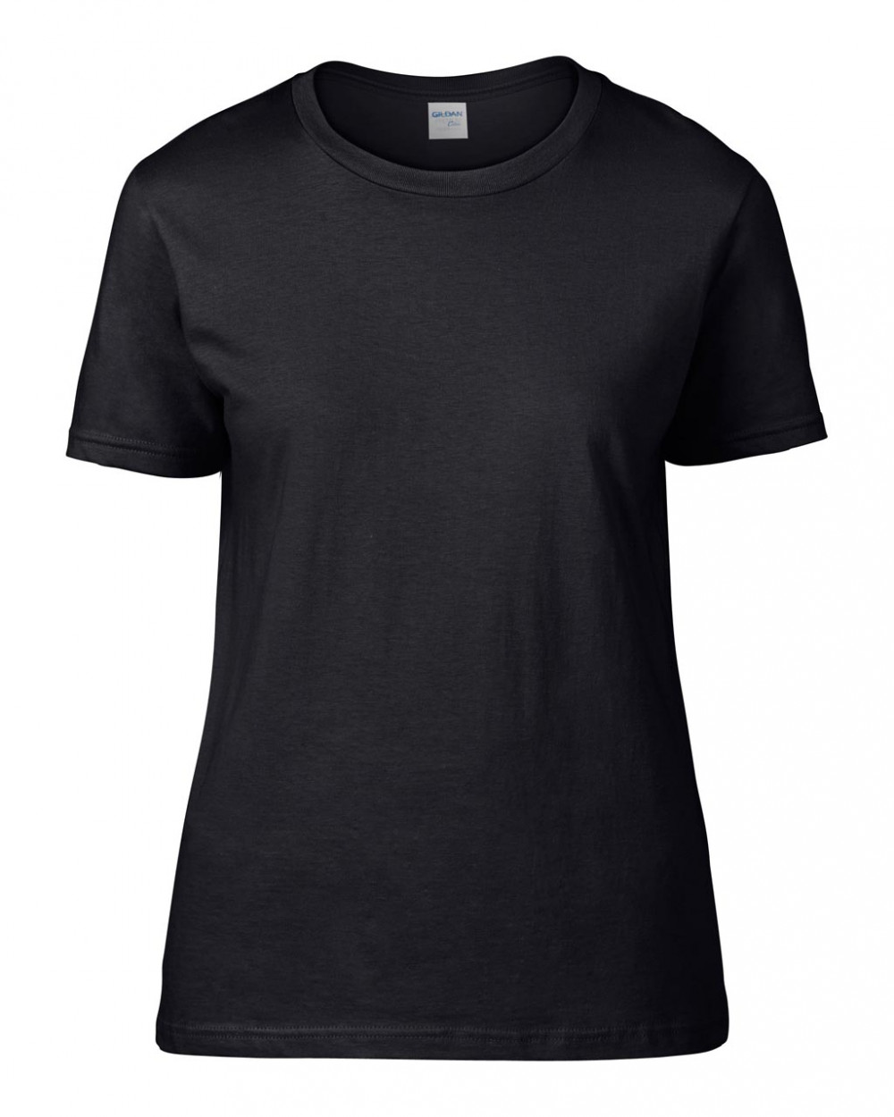  Gildan női prémium pamut póló - fekete